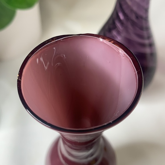 Vintage Amber and amethyst blown glass bud vase collection - Picture 15 of 15